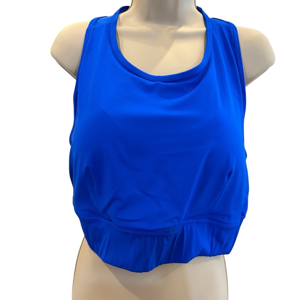 Womens Sports Illustrated Medium Support Full Figure Blue Sports Bra Size 2X